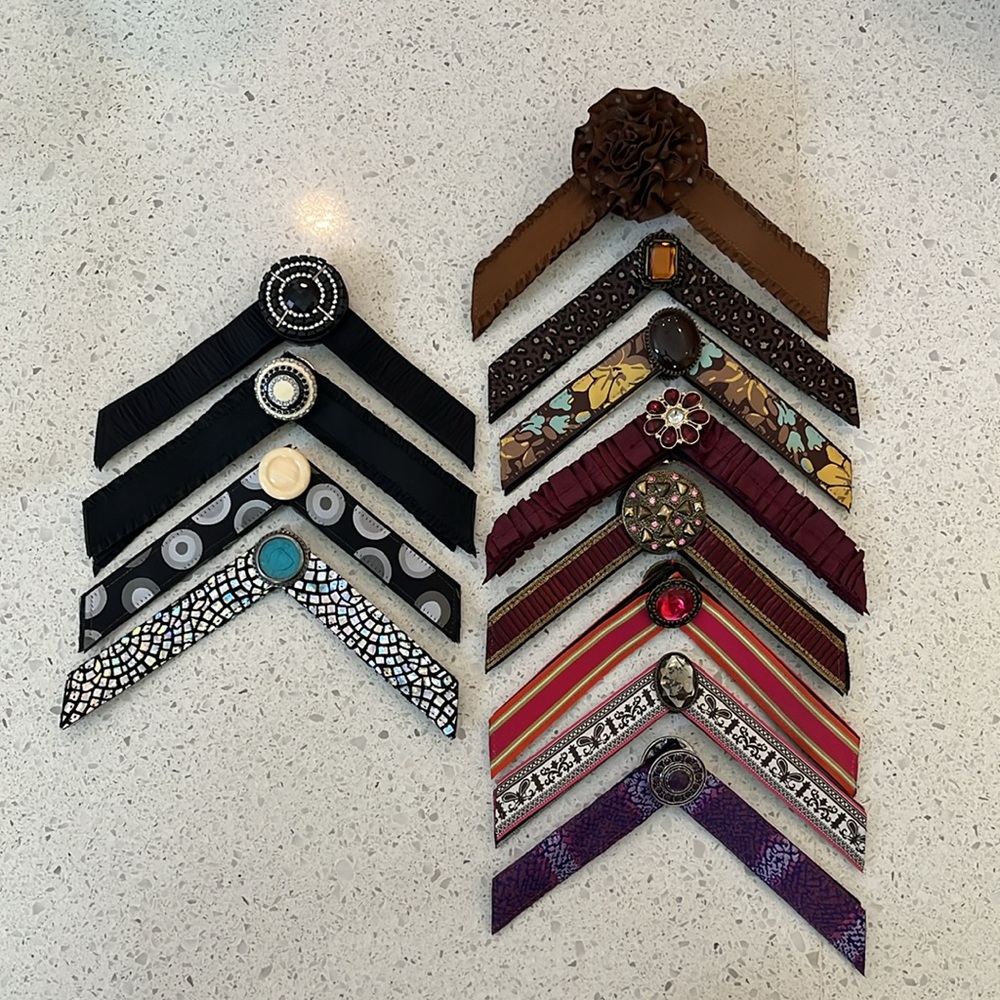 Assorted Decorative Ribbon Velcro Straps